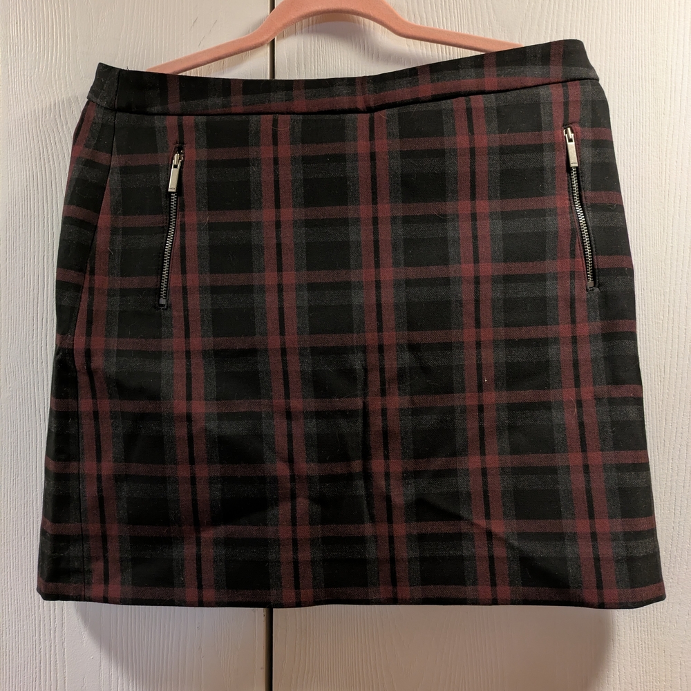 Mexx Plaid Black and Red Women's Skirt